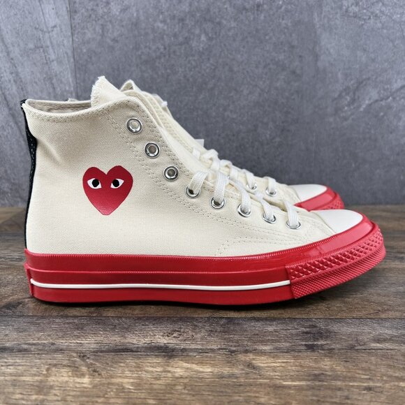 Converse Chuck Taylor All Star 70 High Comme Des Garcons Sz 9 Mens Pristine Red - Picture 2 of 10